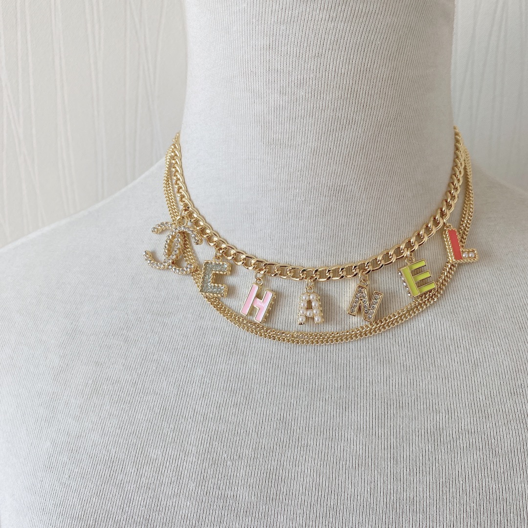 B283 Chanel colorful necklace