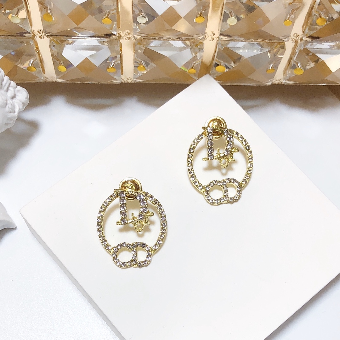 Dior CD crystal earrings 111093