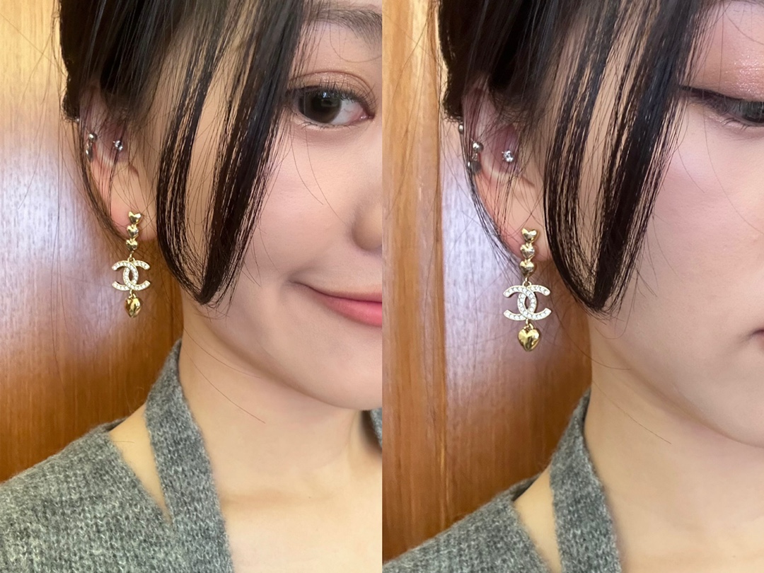 A900 Chanel little heart earrings