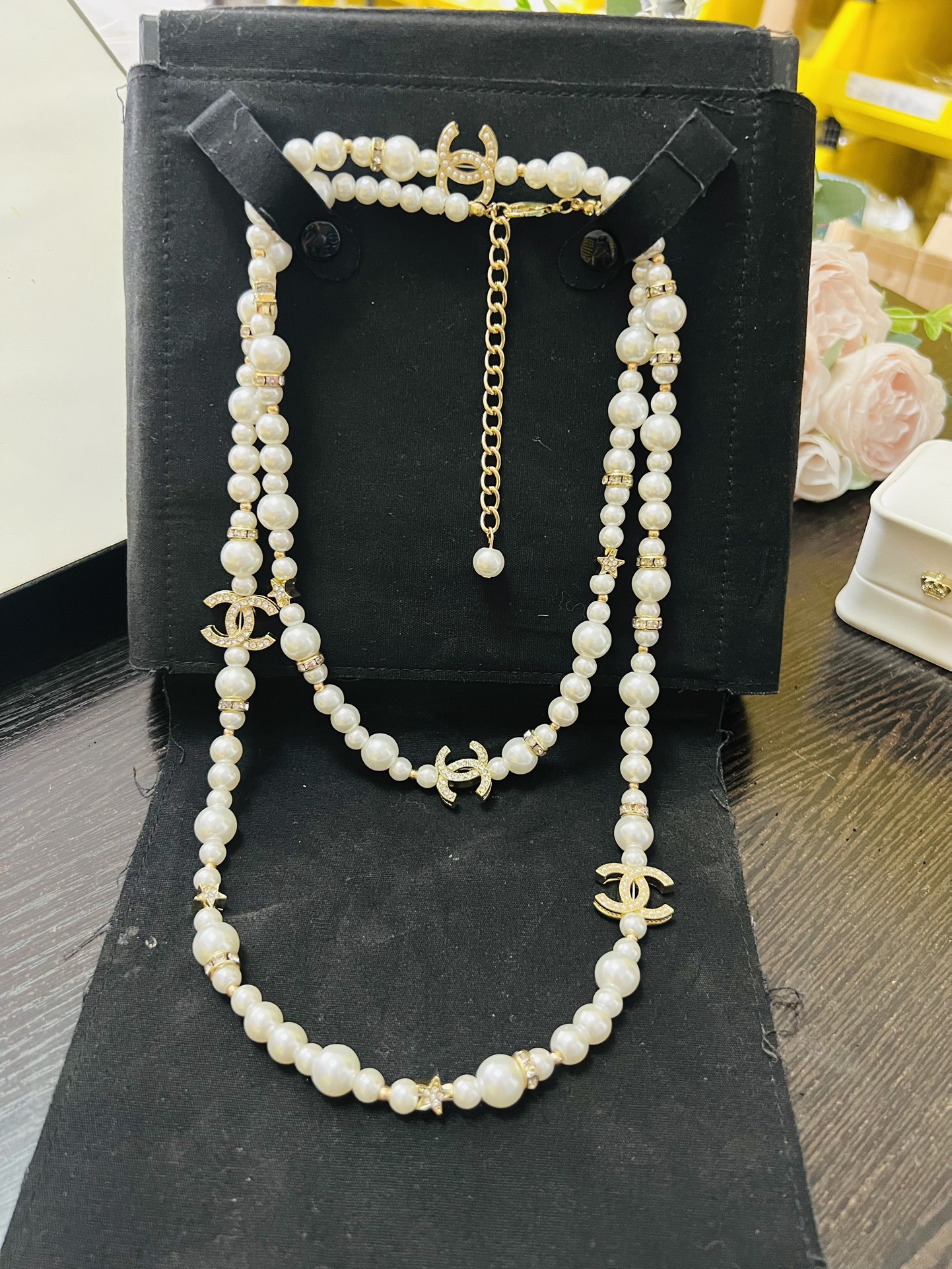 Chanel pearls star long necklace 114118