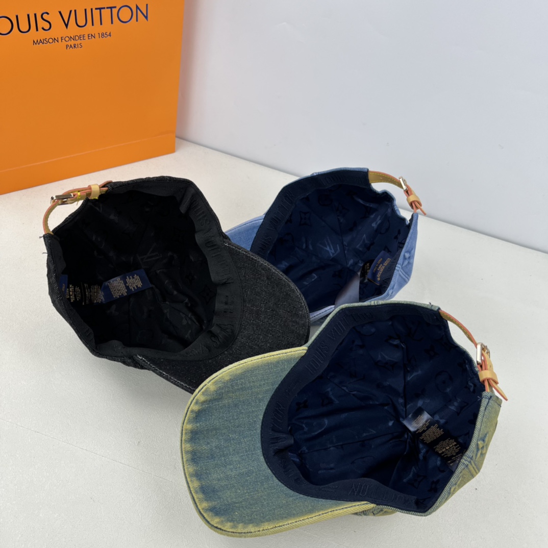 LV Louis Vuitton Denim Cap