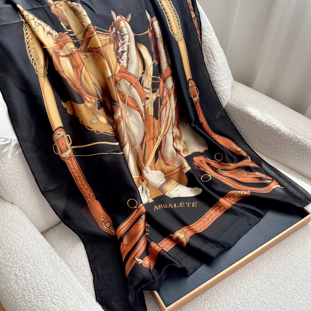 Hermes silk Square Scarf