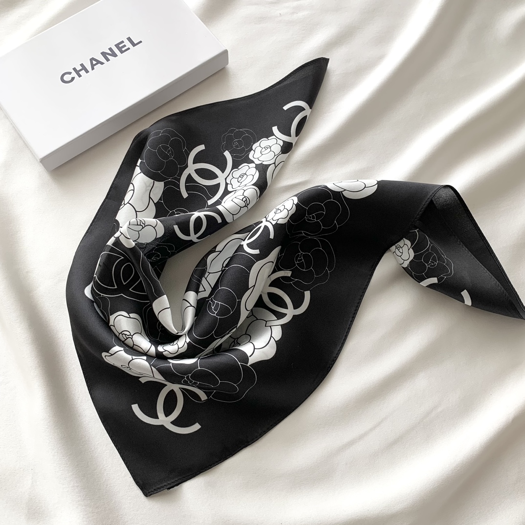 Chanel natural silk Square Scarf