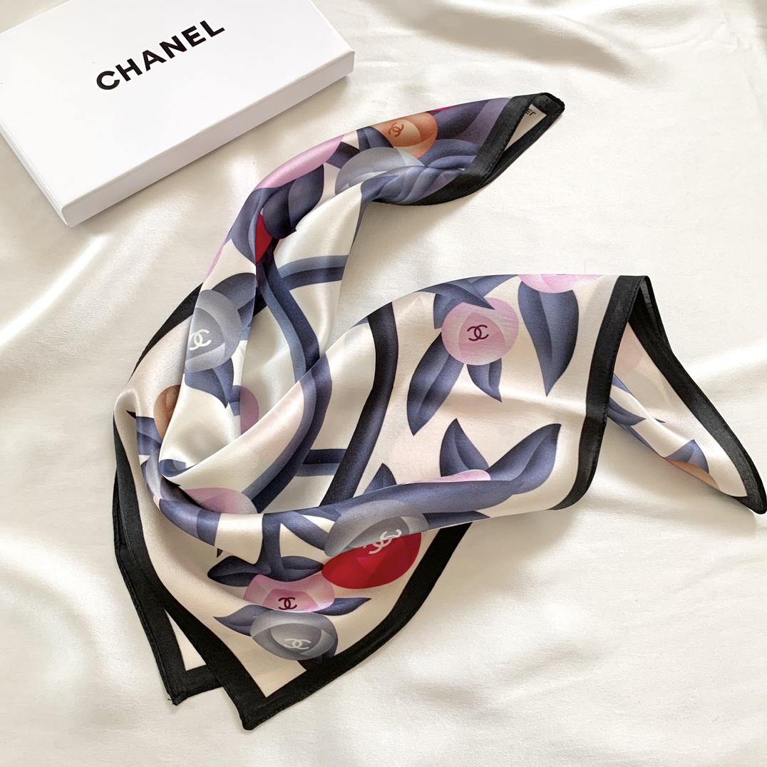 Chanel natural silk Square Scarf