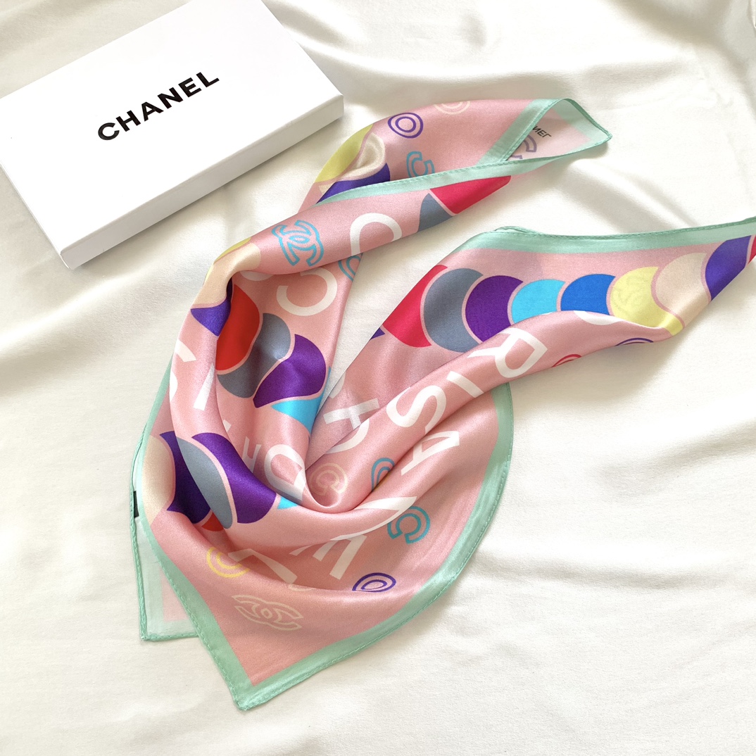 Chanel natural silk Square Scarf