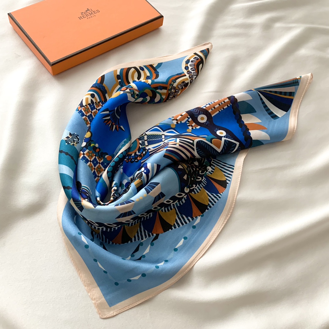 Hermes natural silk Square Scarf