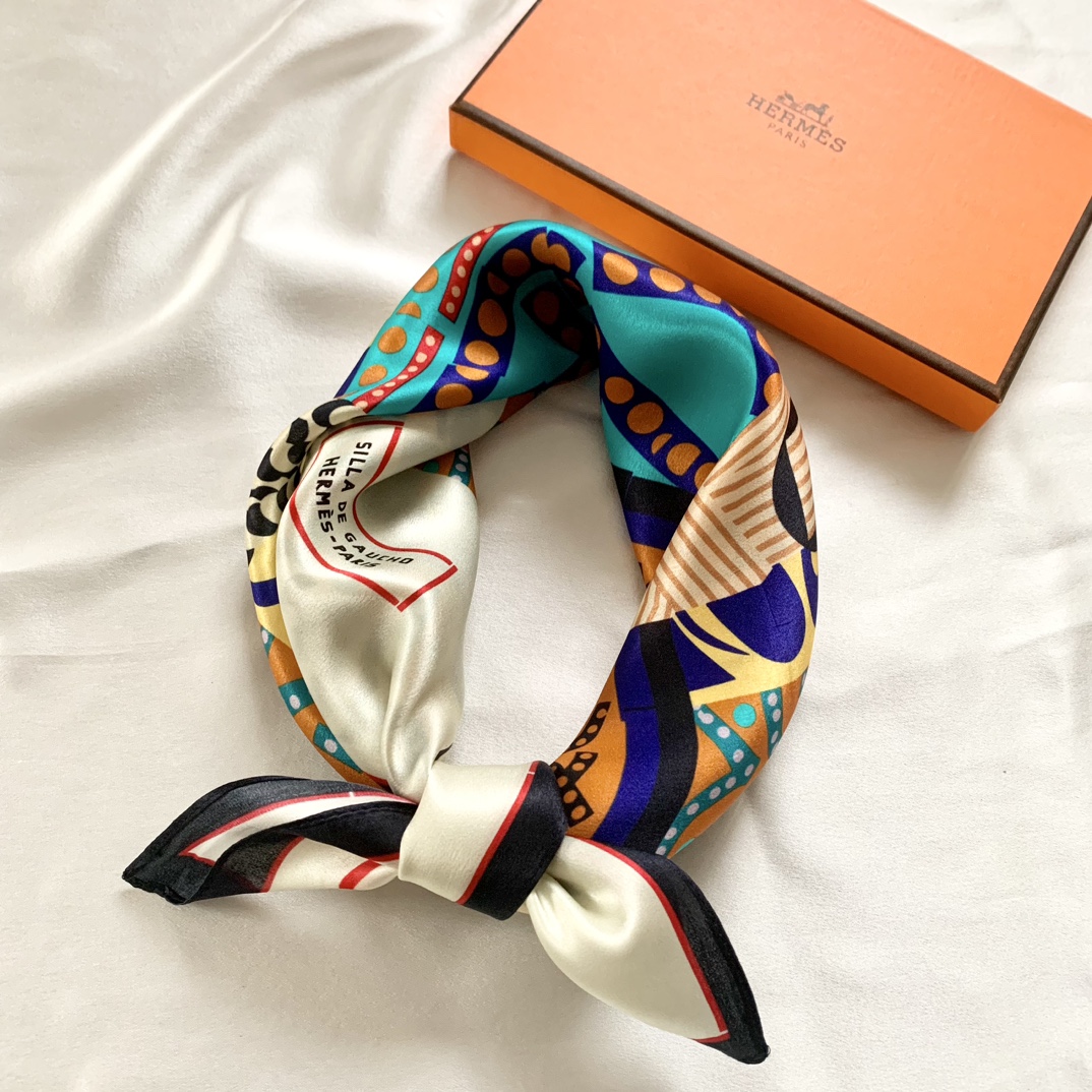 Hermes natural silk Square Scarf