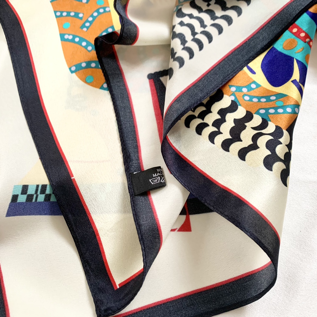 Hermes natural silk Square Scarf