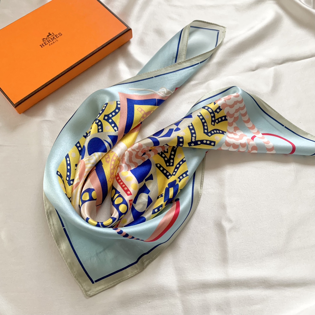 Hermes natural silk Square Scarf