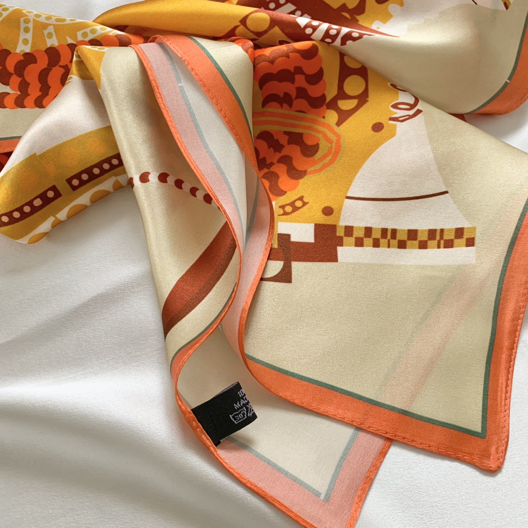 Hermes natural silk Square Scarf