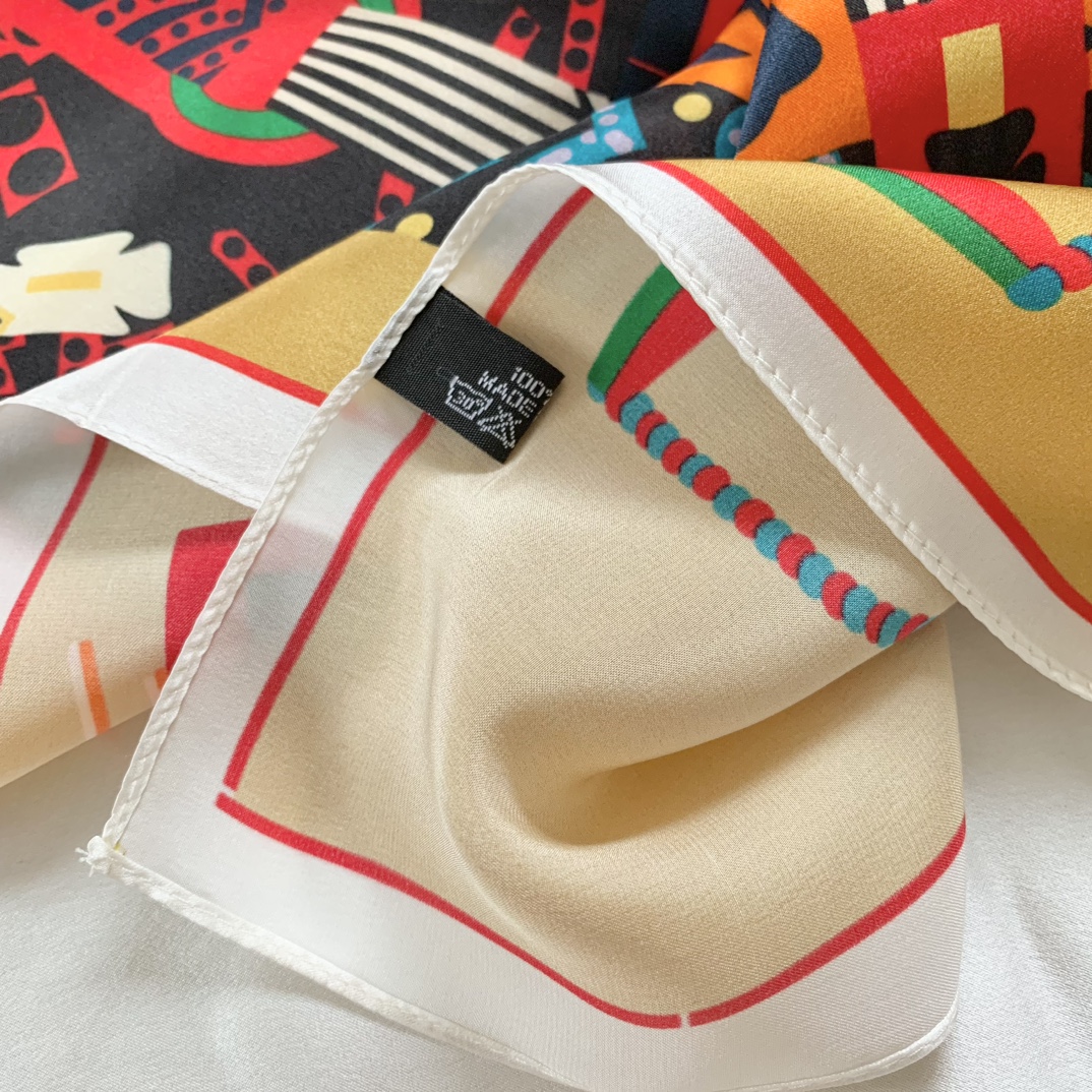 Hermes natural silk Square Scarf