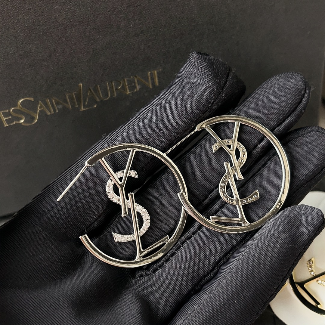 A1017 YSL hoop earrings