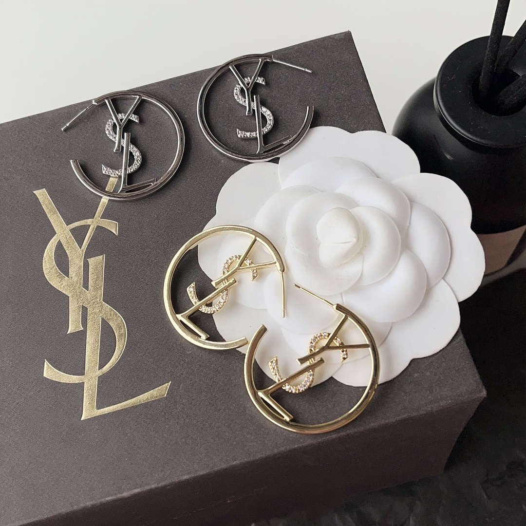 A1017 YSL hoop earrings