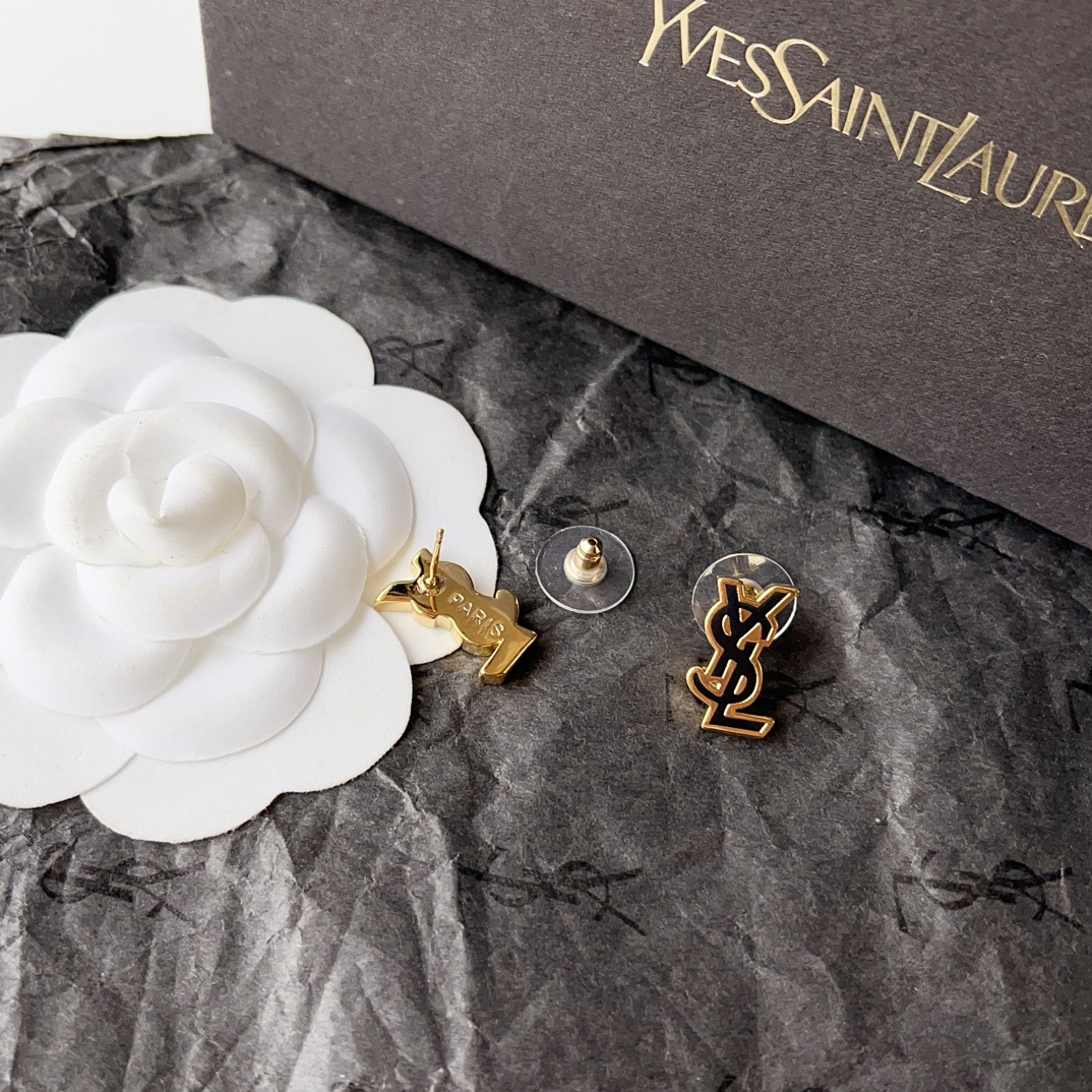 A1021 YSL Titanium steel unfading earrings