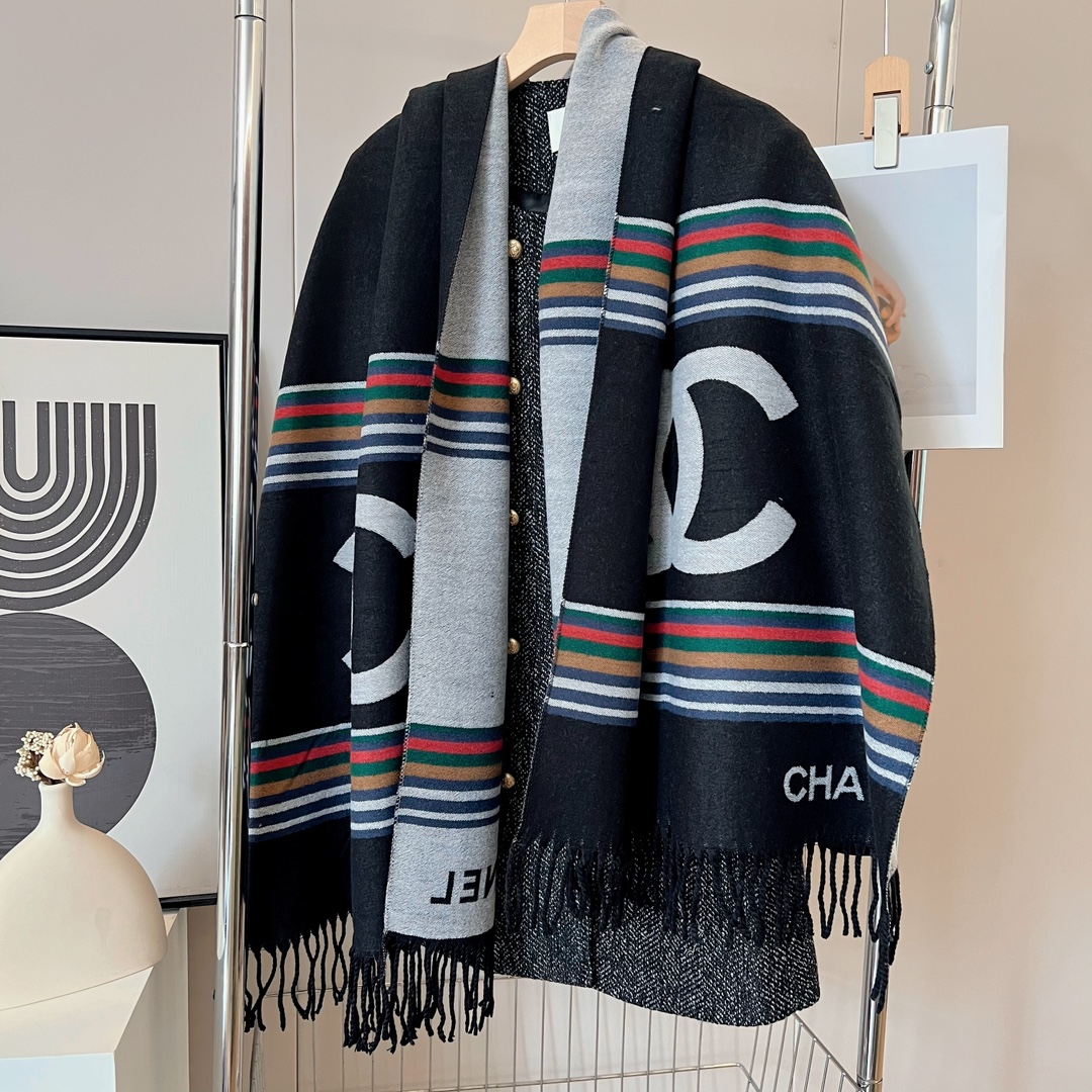 Chanel Long wool scarf