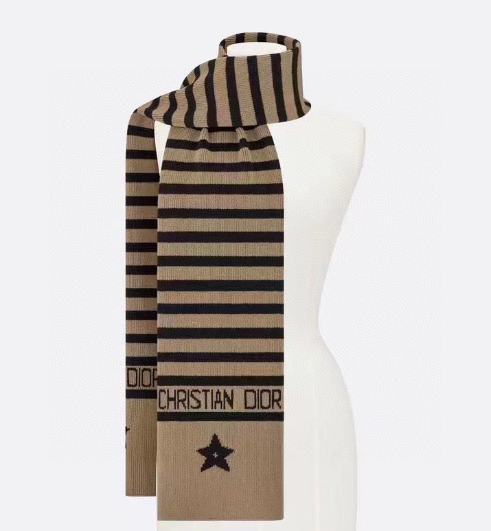 Dior star wool scarf