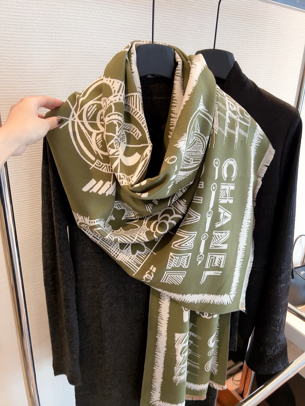 Chanel Long wool scarf