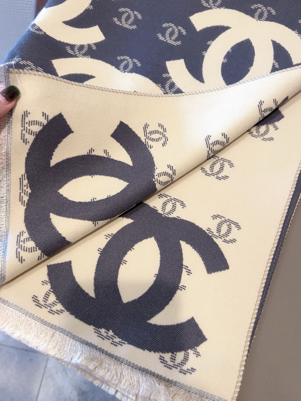 Chanel Long wool scarf