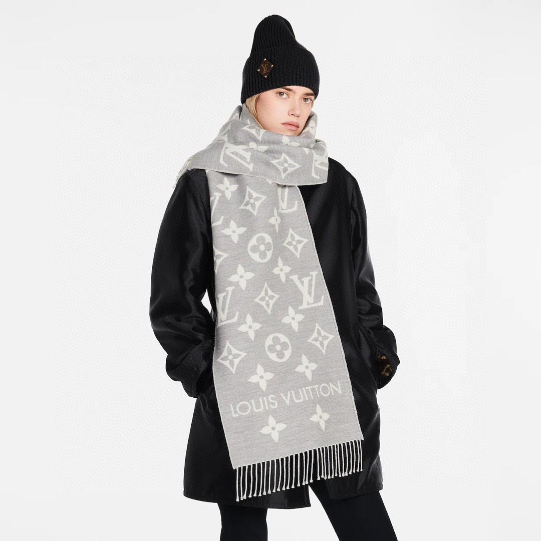 LV ESSENTIAL Monogram wool scarf M77853