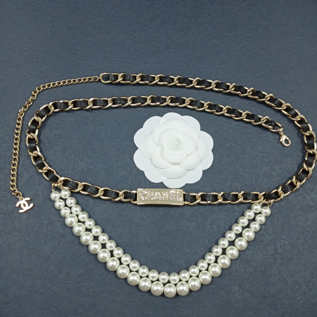 Chanel pearls waist chain 115603