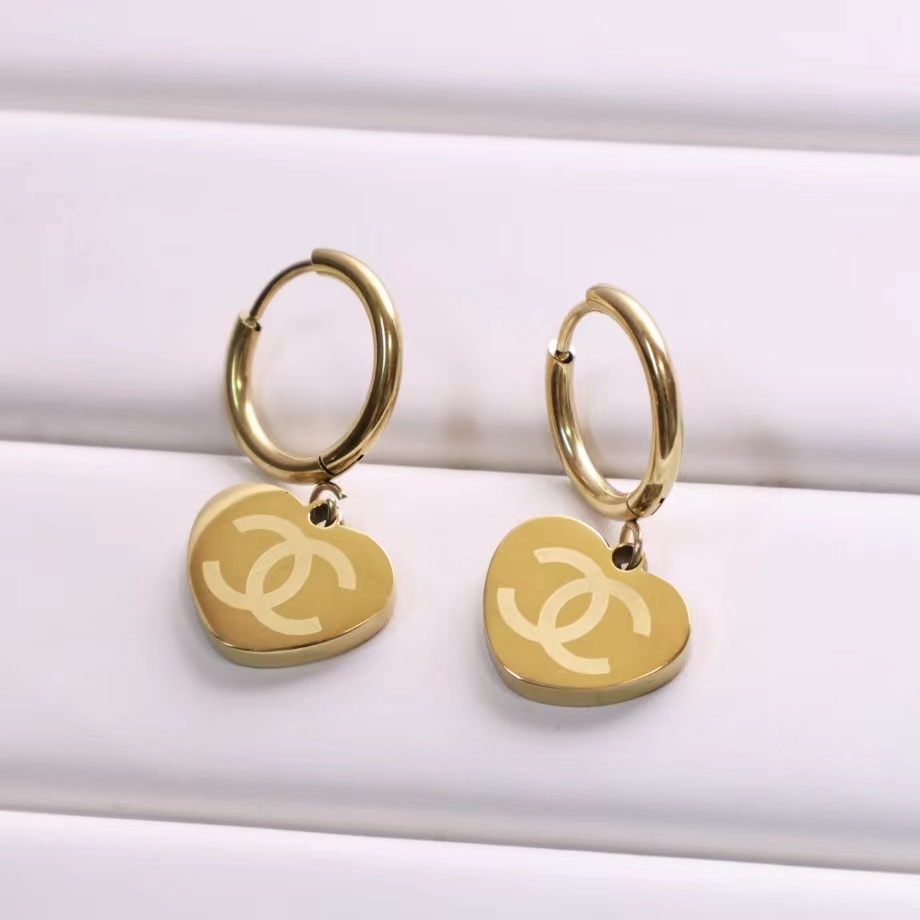 ES075 Chanel steel earrings