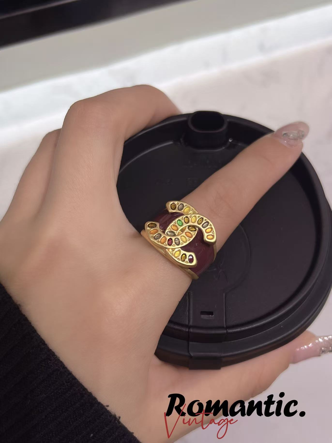 JZ249 Chanel vintage ring