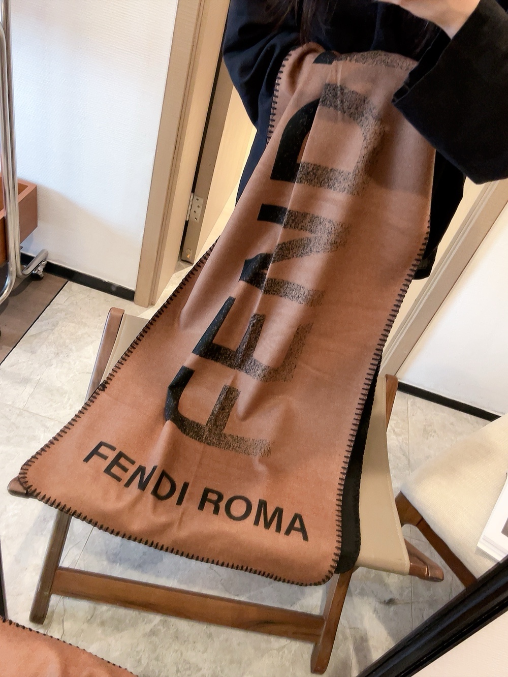 FENDI Long wool scarf