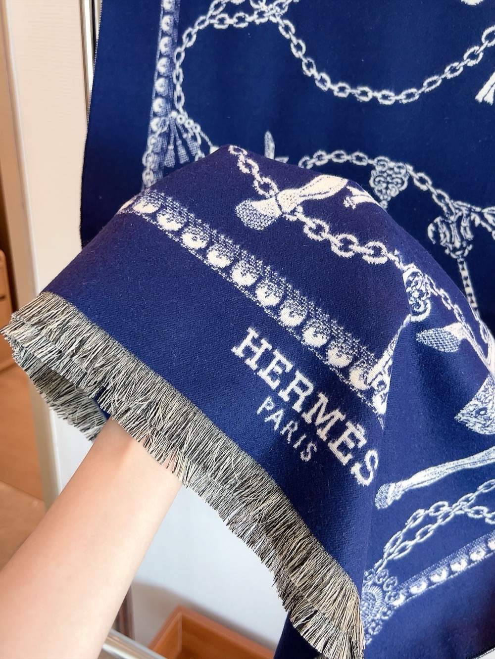 Hermes Long wool scarf