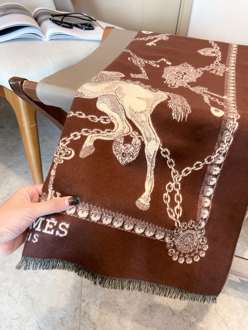 Hermes Long wool scarf