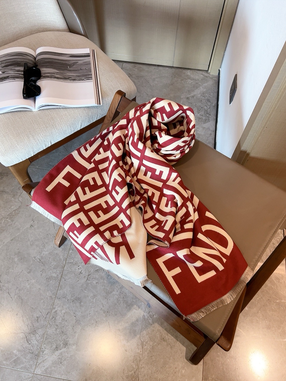 FENDI Long wool scarf