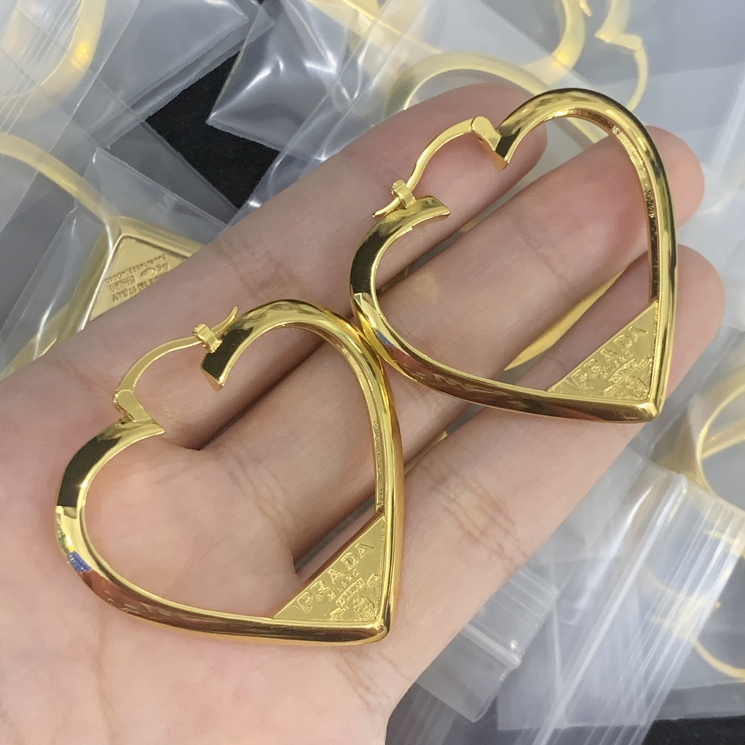 Prada heart earrings 115406