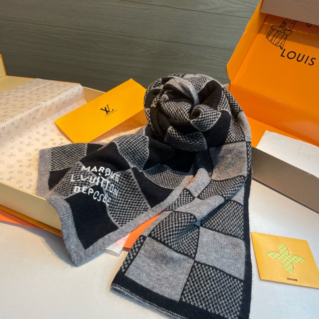 LV Louis vuitton Long woof scarf 115468