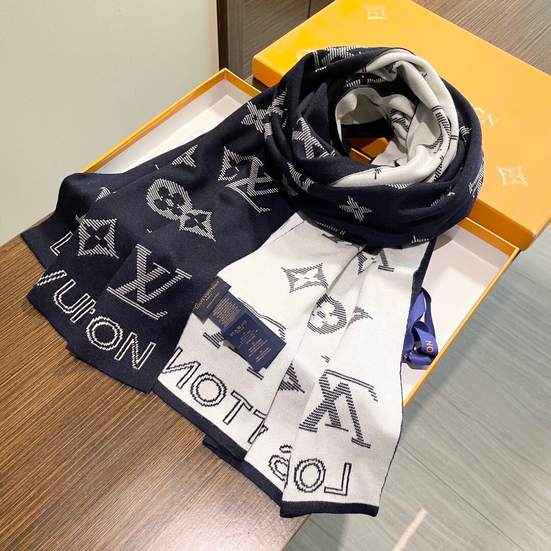 LV Louis vuitton Long woof scarf 115466