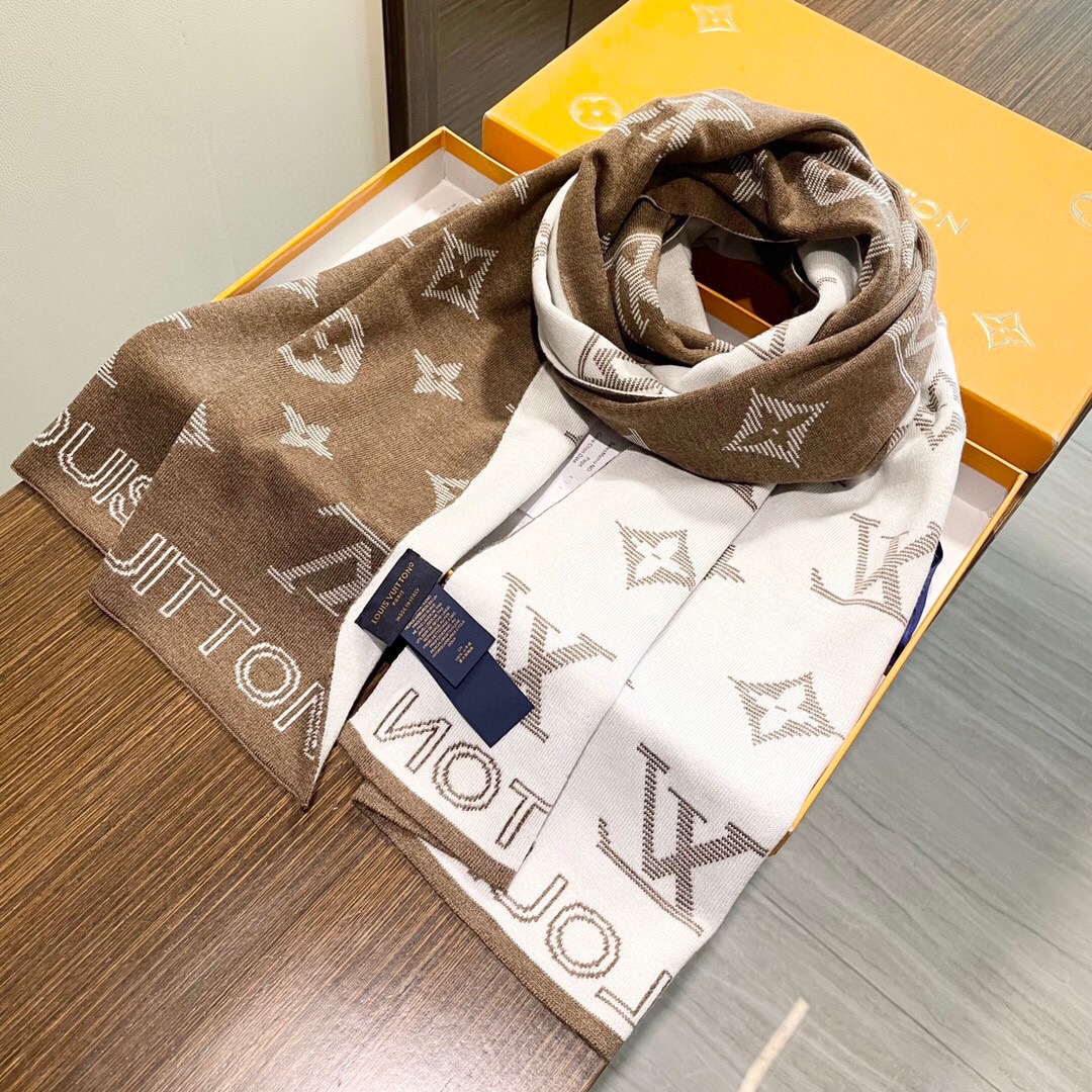 LV Louis vuitton Long woof scarf 115464