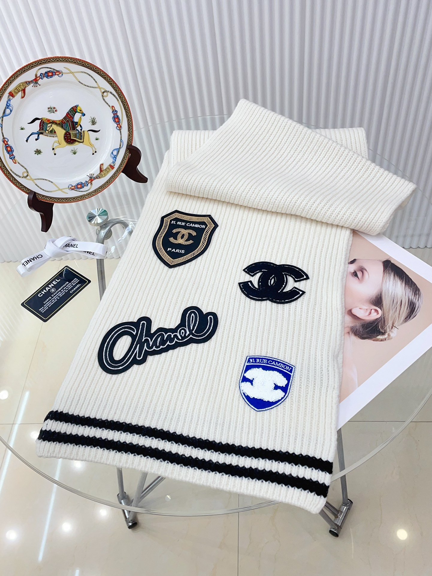 Chanel Long woof Scarf 115449