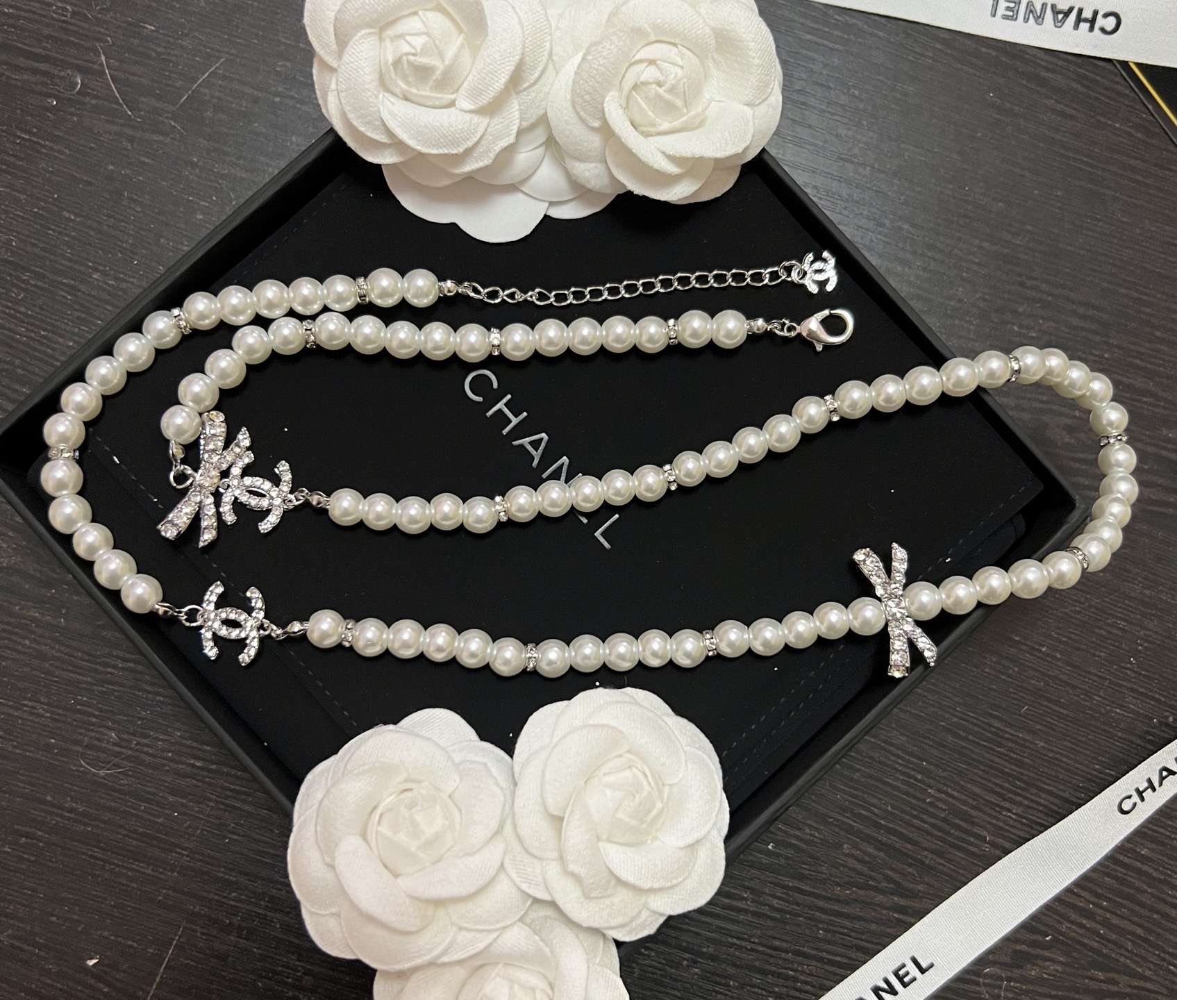 Chanel Silver long necklace 115753