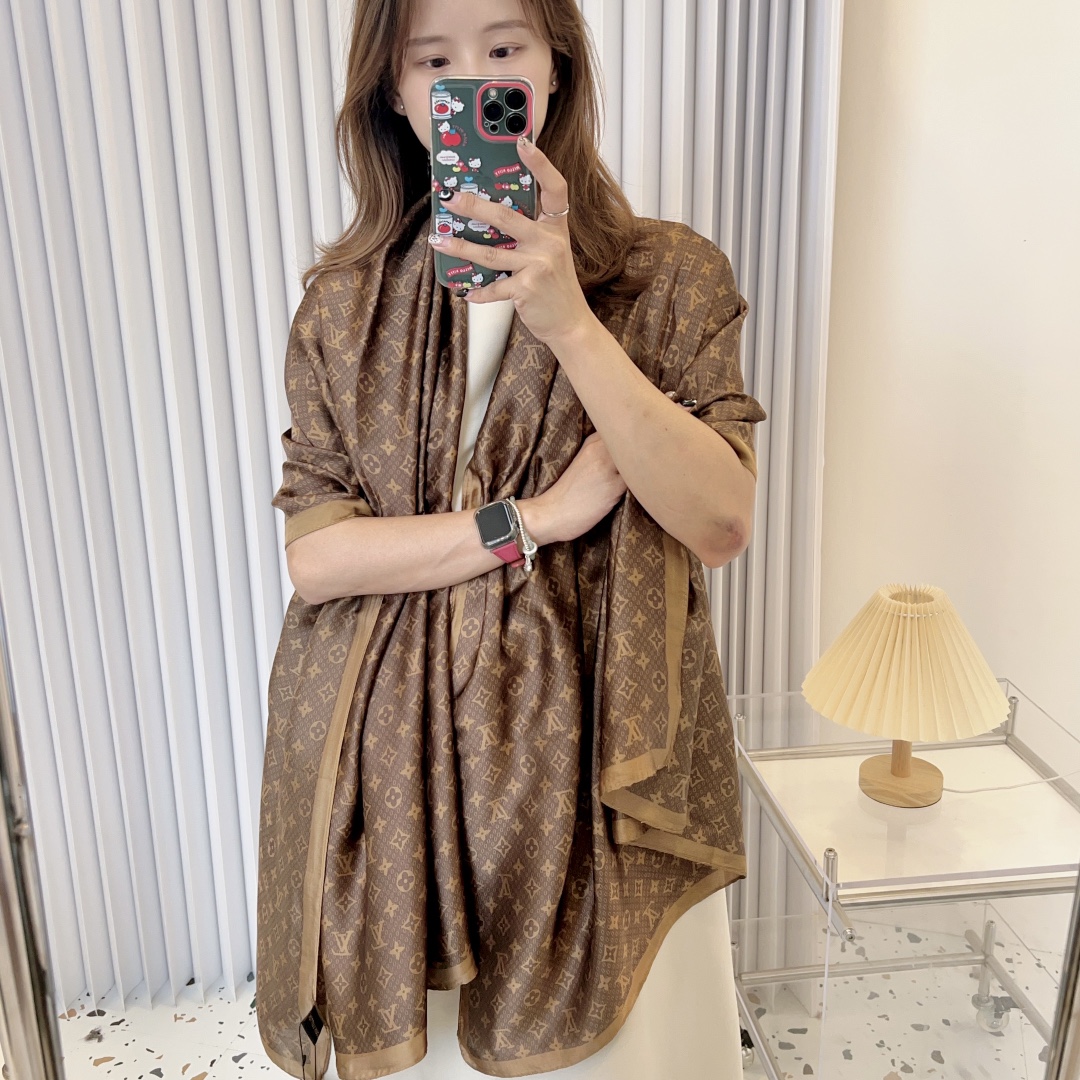 LV Louis vuitton Silk Scarf