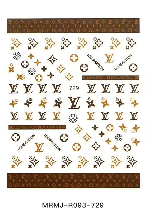 3D LV Nail sticker 729
