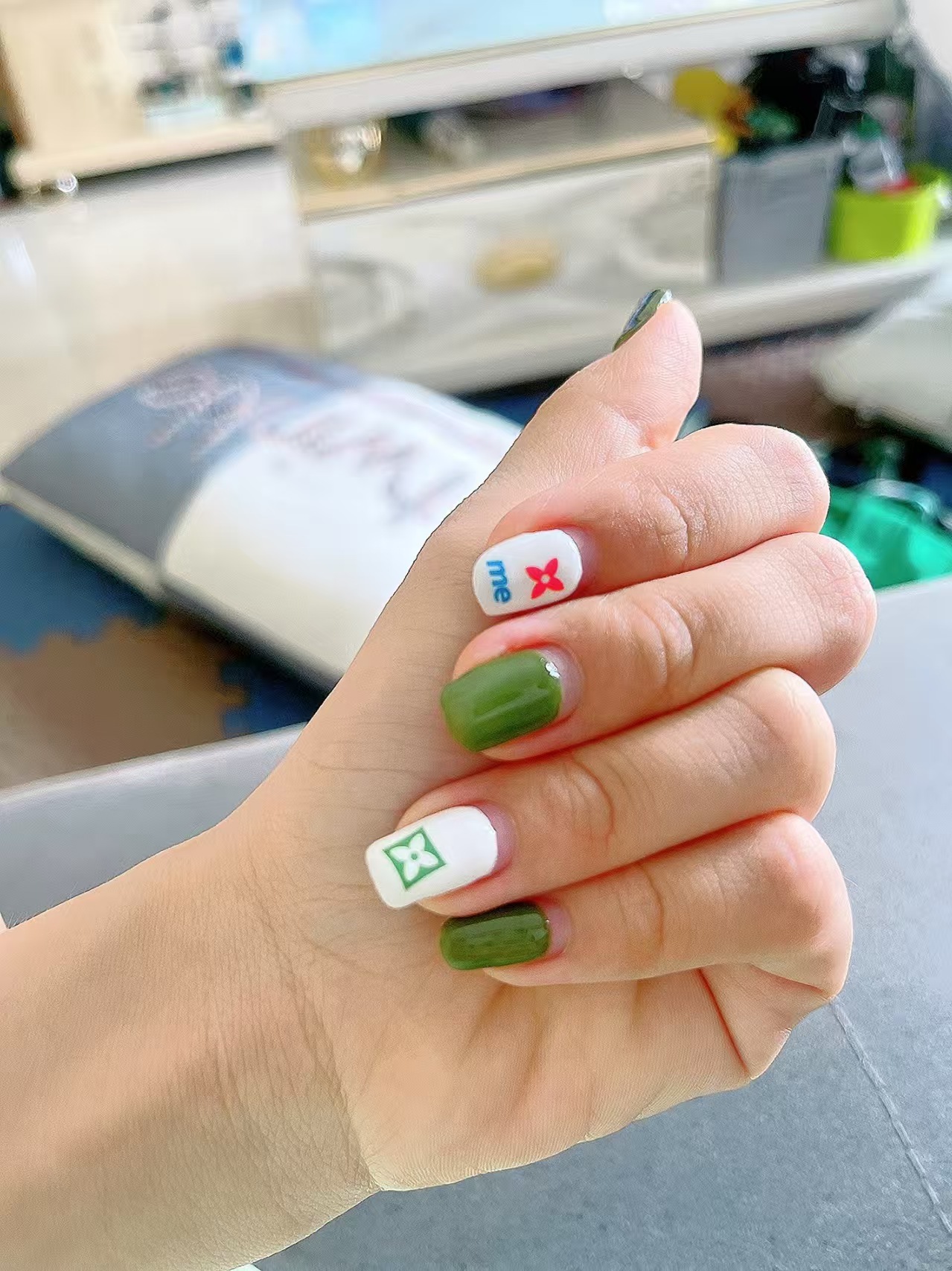3D LV supreme Nail sticker 727