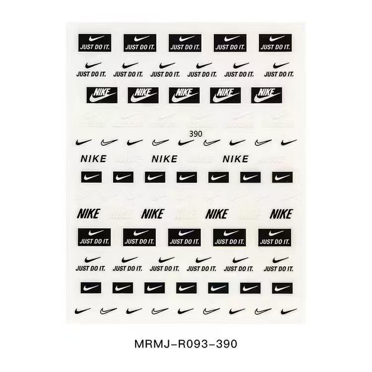 3D PUMA/Nike Nail sticker 389/390