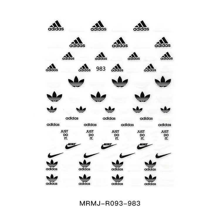 3D Adidas Nail sticker 391/983