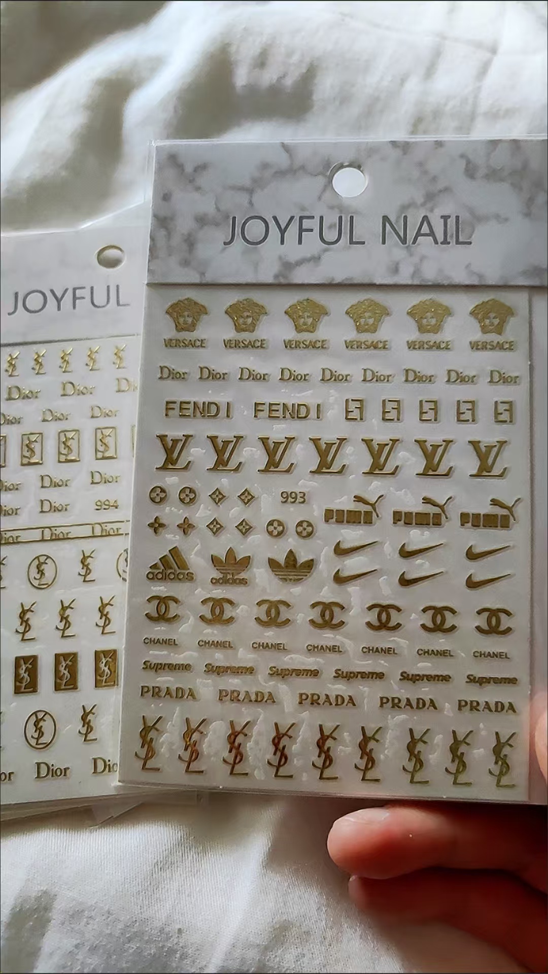 3D Golden LOGOS Nail sticker 993