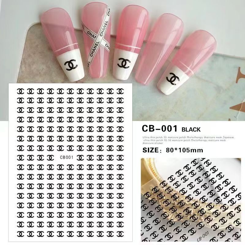 3D Chanel CC Nail sticker 1pcs