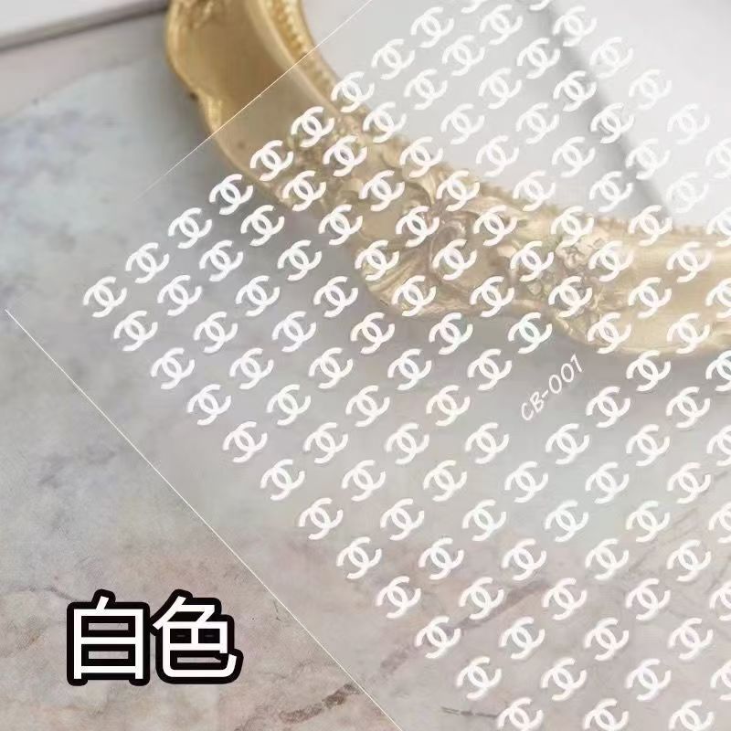 3D Chanel CC Nail sticker 1pcs