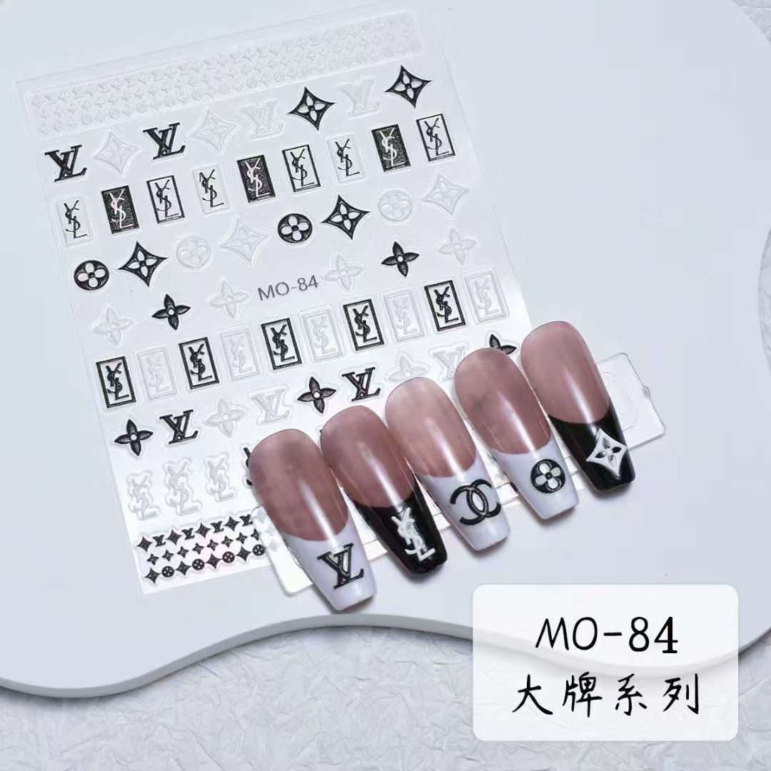 3D MIX LOGOS  Nail sticker 1pcs