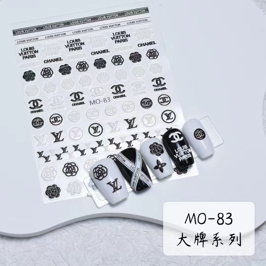 3D MIX LOGOS  Nail sticker 1pcs
