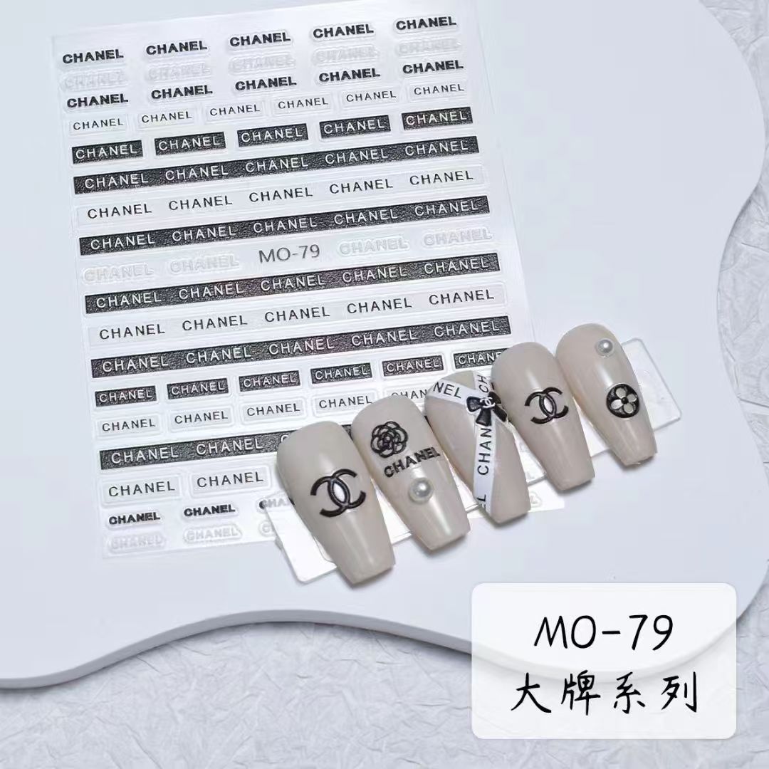 3D MIX LOGOS  Nail sticker 1pcs