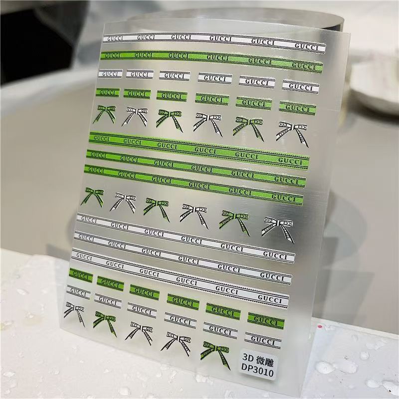 3D Colors mix logos Nail sticker 1pcs
