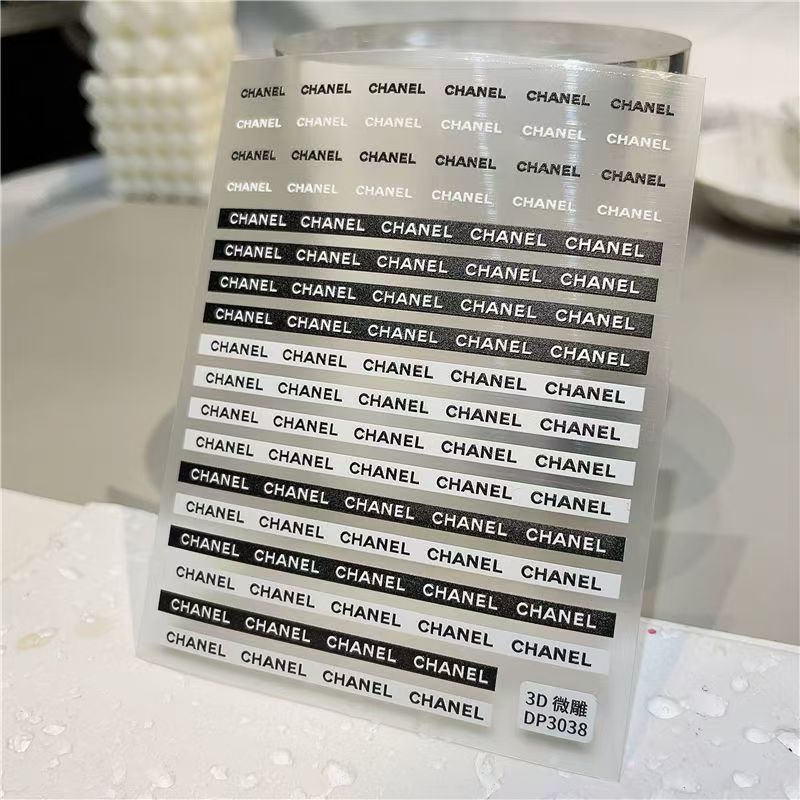 3D Chanel CC camellia Nail sticker 1pcs