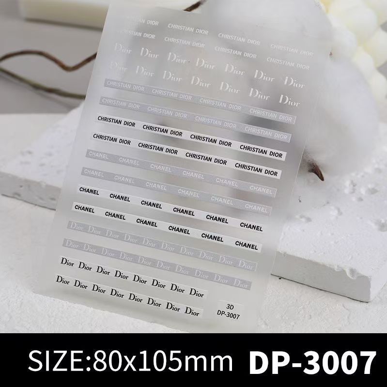 3D Christina Dior Nail sticker 1pcs